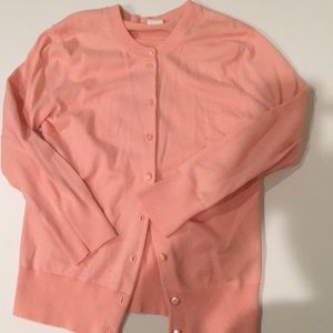 Light pink J Crew classic cardigan